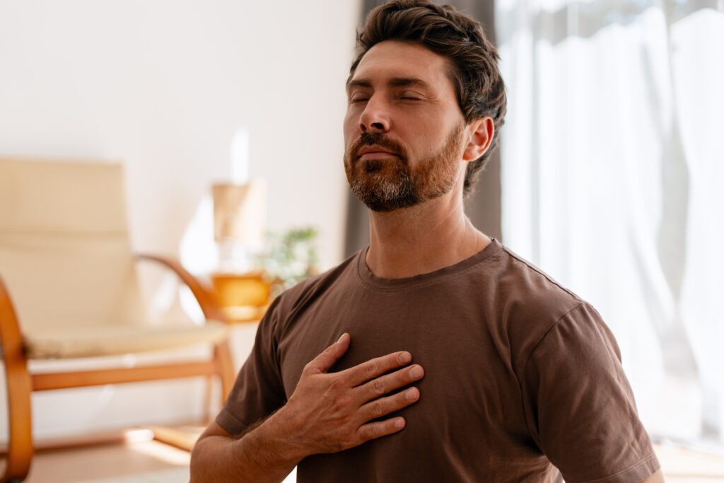 Man figuring out How to Practice Mindfulness in Everyday Life.