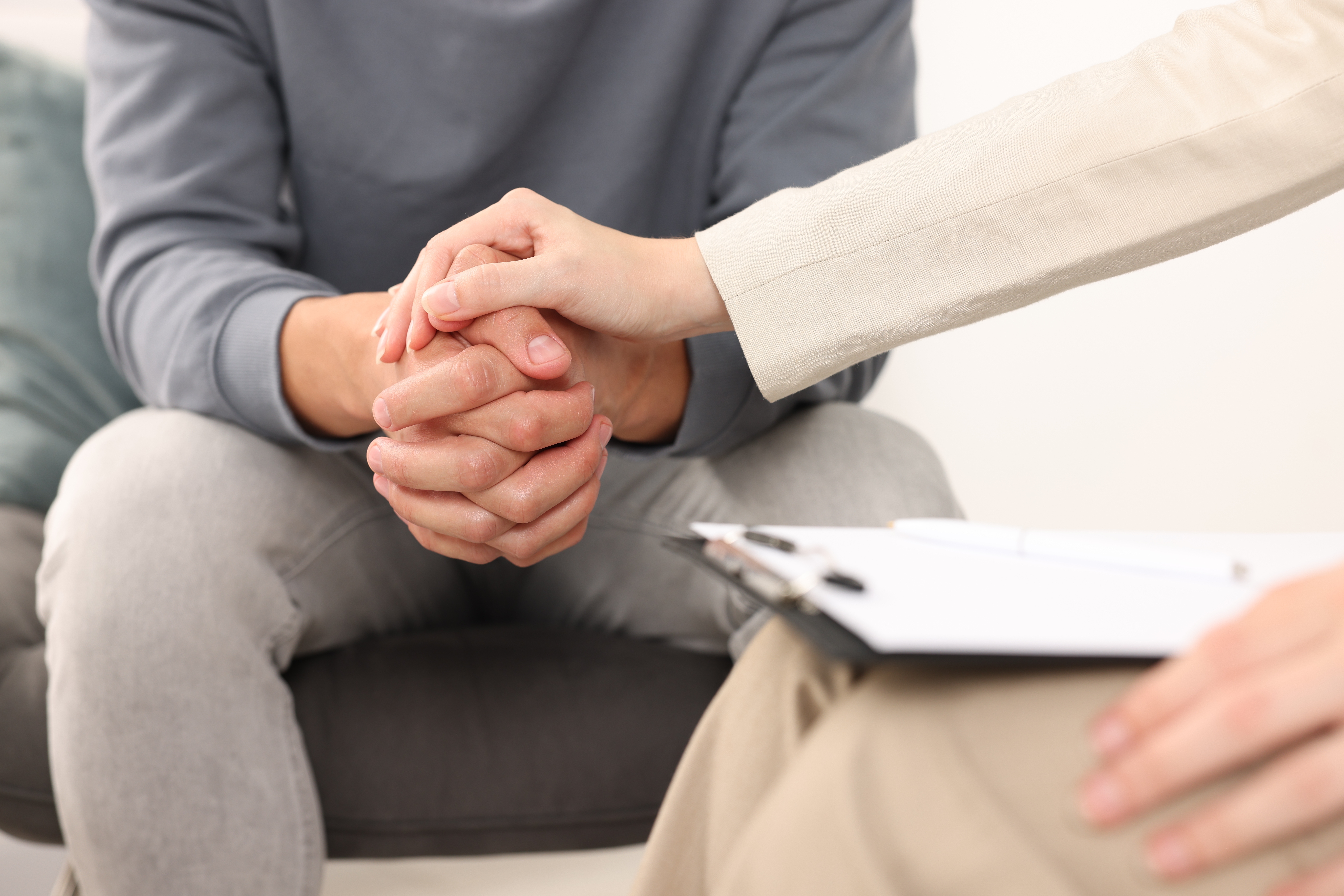 Support after receiving acupuncture for addiction treatment.